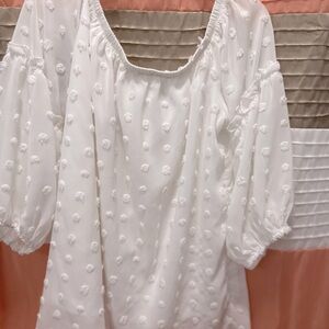 Off the shoulder white blouse